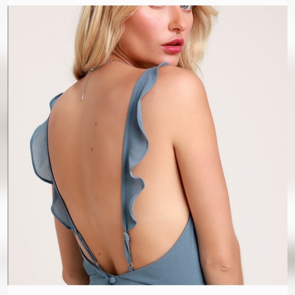 Lulus slate blue maxi dress XS - Picture 3 of 5
